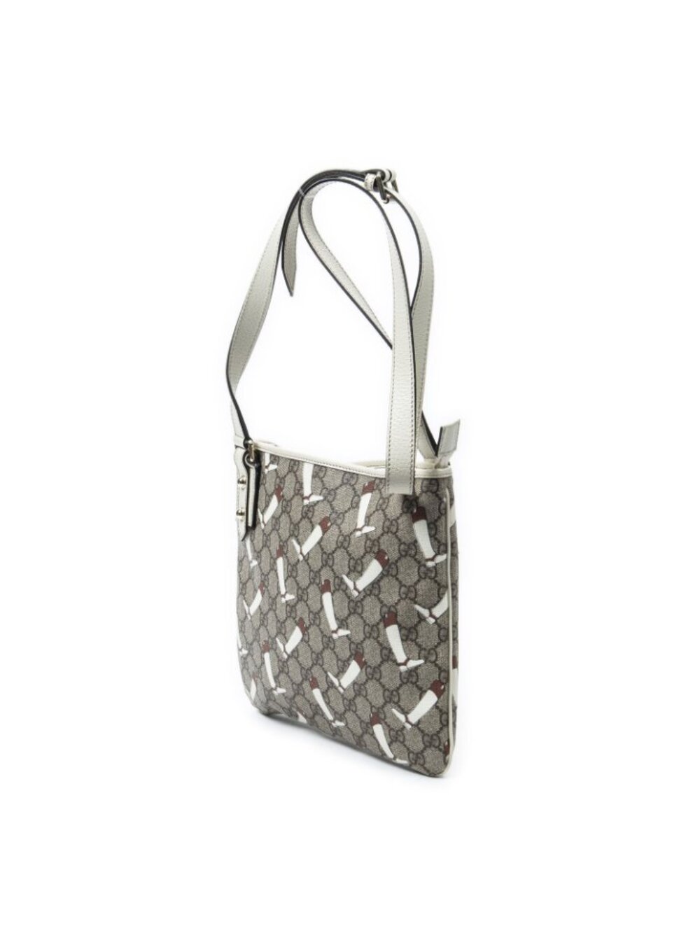 Gucci Boot GG Crossbody Beige Ivory Print Supreme Canvas - Picture 2 of 10
